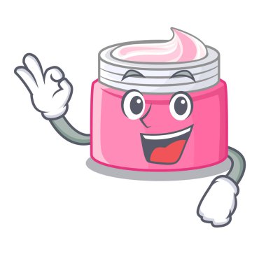 Okay face cream in the cartoon form vector illustration