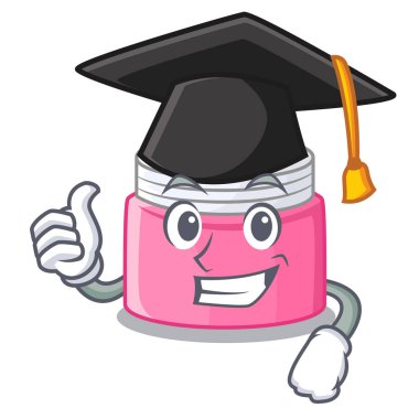 Mezuniyet yüz kremi çizgi film form vektör çizim içinde