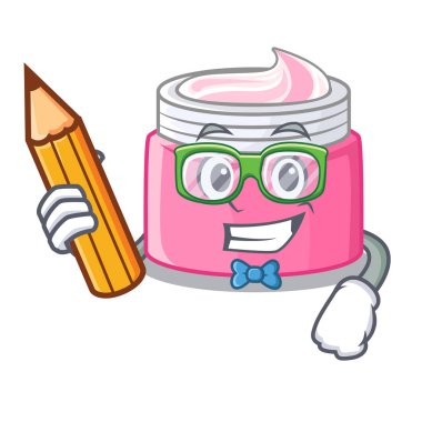 Çizgi film form vektör çizim öğrenci yüz kremi