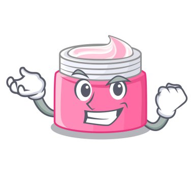 Successful face cream in the cartoon form vector illustration