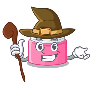 Witch face cream isolated with the mascot vector illustration