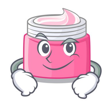 Smirking yüz kremi çizgi film form vektör çizim