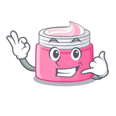 Bana bir karikatür kavanoz vektör çizim yüz kremi de