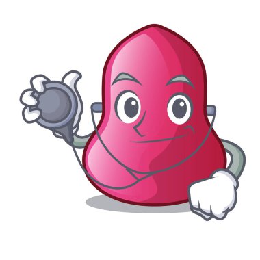 Doktor sünger makeuop çizgi film form vektör çizim içinde