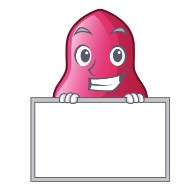 Çizgi film form vektör çizim kurulu sünger makeuop ile sırıtarak