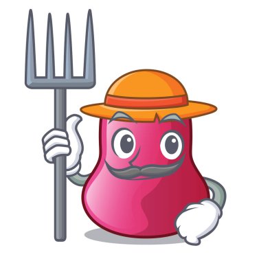 Çiftçi sünger makeuop çizgi film form vektör çizim içinde