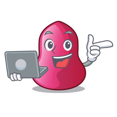 Çizgi film form vektör çizim ile dizüstü sünger makeuop