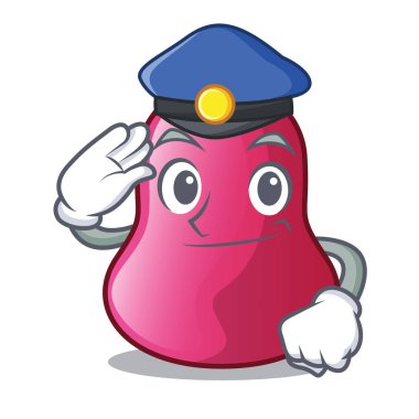 Polis makeuop çizgi film form vektör çizim içinde sünger