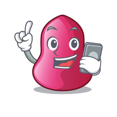 Çizgi film form vektör çizim ile telefon sünger makeuop