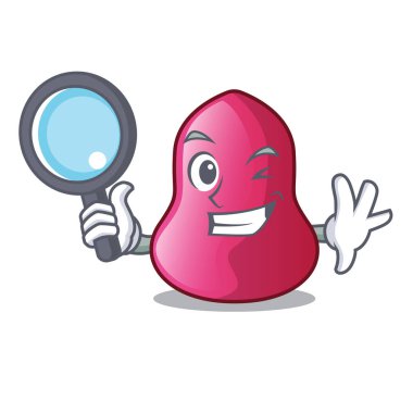 Dedektif sünger makeuop çizgi film toz Vakfı vektör çizim üzerinde