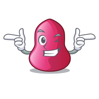 Wink sünger makeuop çizgi film toz Vakfı vektör çizim üzerinde