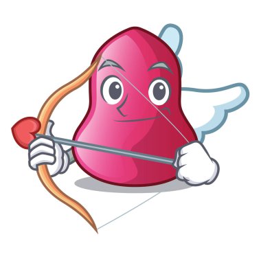 Aşk tanrısı sünger makeuop çizgi film form vektör çizim içinde