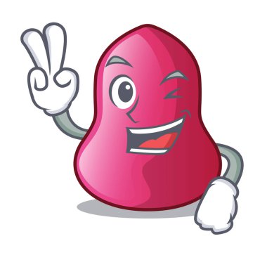 İki çizgi film toz Vakfı vektör çizim üzerinde sünger makeuop parmak