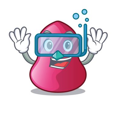 Dalış sünger makeuop çizgi film toz Vakfı vektör çizim üzerinde