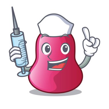 Hemşire sünger makeuop çizgi film toz Vakfı vektör çizim üzerinde