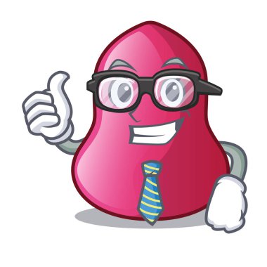 İşadamı sünger makeuop çizgi film toz Vakfı vektör çizim üzerinde