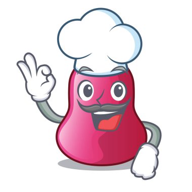 Chef sponge makeuop on cartoon powder foundation vector illustration