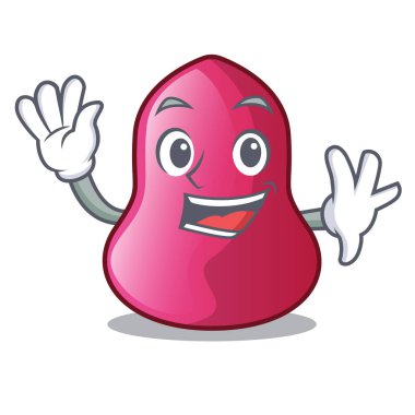 Sünger makeuop çizgi film toz Vakfı vektör çizim üzerinde sallayarak