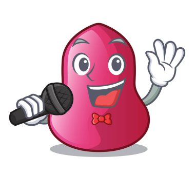 Karakter sünger makeuop tablo vektör halat içinde şarkı