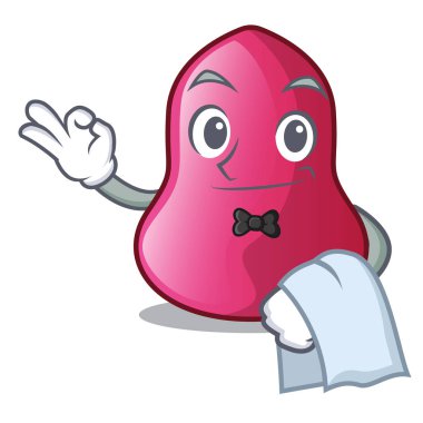 Garson karakter sünger makeuop tablo vektör halat içinde