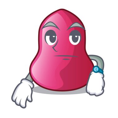 Sünger makeuop bekleyen bir çizgi film vektör çizim