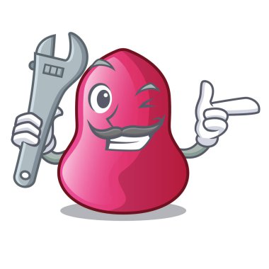 Mekanik sünger makeuop üzerinde bir çizgi film vektör çizim