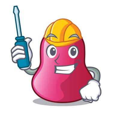 Otomotiv sünger makeuop üzerinde bir çizgi film vektör çizim