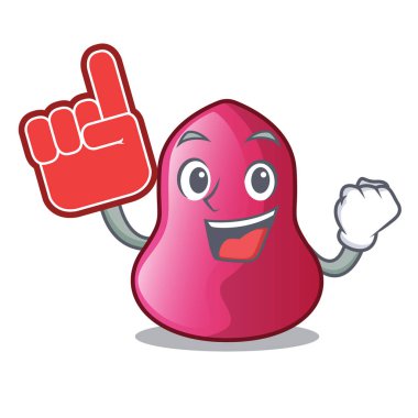 Köpük parmak sünger makeuop bir çizgi film vektör çizim