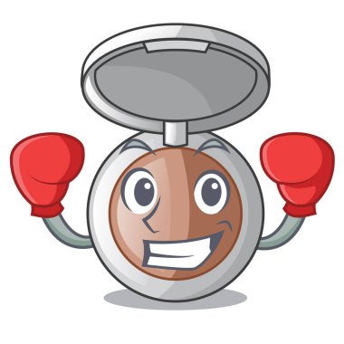 Karakter formu vektör çizim makyaj toz boks