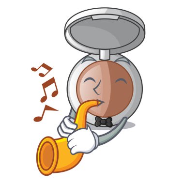 Trompet karikatür tozu ile makyaj masası çizimi