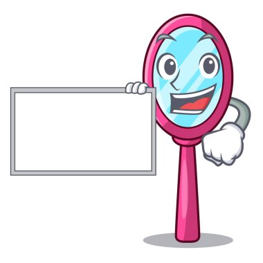 İle Yönetim Kurulu aynada çizgi film şekil komik vektör çizim