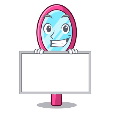 Çizgi film şekil komik vektör çizim kurulu yansıtmayla sırıtarak