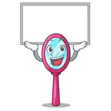 Kadar Yönetim Kurulu aynada çizgi film şekil komik vektör çizim