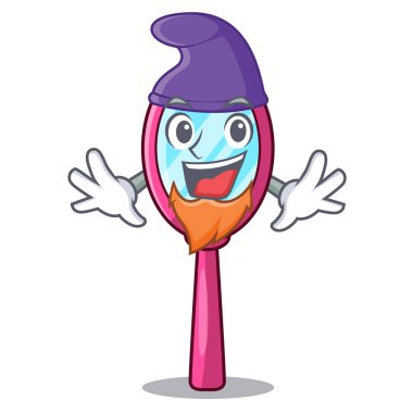 Çizgi film şekil komik vektör çizim aynada Elf