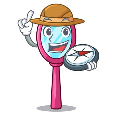 Karakter tuvalet masası vektör çizim Gezgini ayna