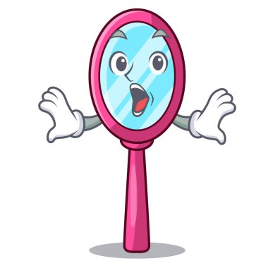 Karakter tuvalet masası vektör çizim sürpriz ayna