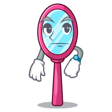 Çizgi film tablo vektör çizim, el ayna bekliyor