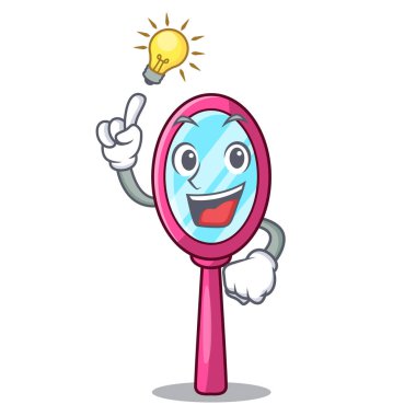 Çizgi film tablo vektör çizim bir fikir el ayna var