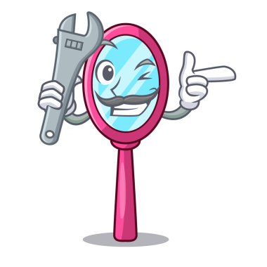 Çizgi film tablo vektör çizim mekanik el ayna