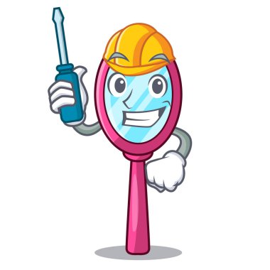 Çizgi film tablo vektör çizim otomotiv el ayna