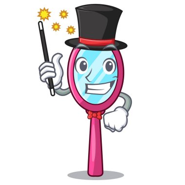 Sihirbaz el ayna adlı çizgi film tablo vektör çizim