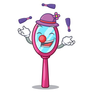 Çizgi film tablo vektör çizim, el ayna hokkabazlık