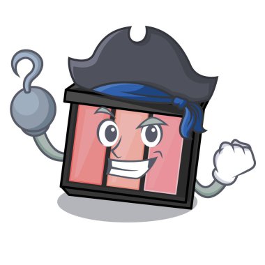 Korsan göz shedow çizgi film şekil vektör illustratration içinde