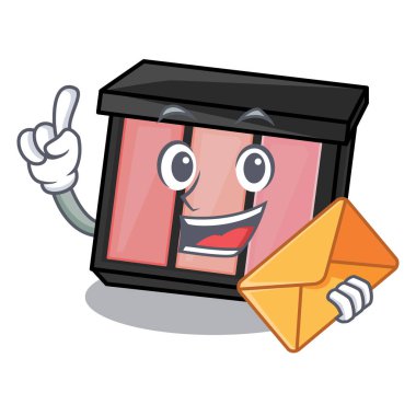 Zarf göz farı maskot vektör çizim ile izole