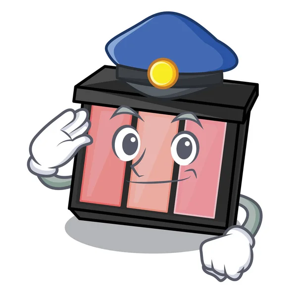 Police Eye Shedow Cartoon Shape Vector Illustratration — ストックベクタ