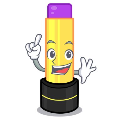 Çizgi film şekil vektör çizim içinde parmak dudak kremi