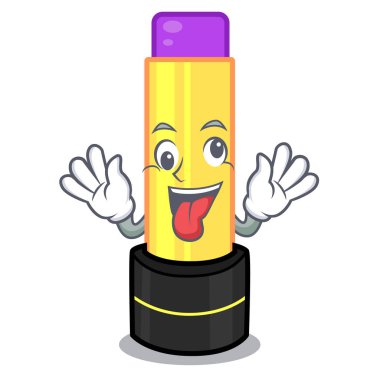 Çizgi film şekil vektör çizim deli dudak kremi