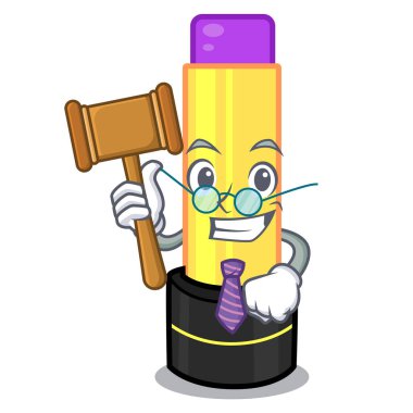 Yargıç dudak kremi çizgi film şekil vektör çizim içinde