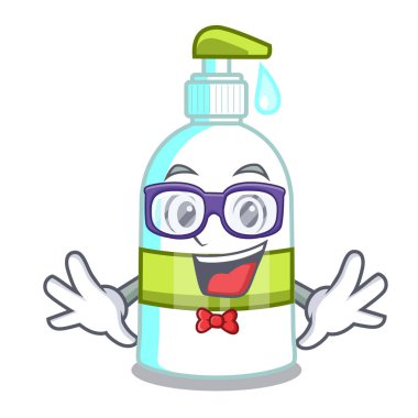 Bir çizgi film sepet vektör çizim içinde Geek sıvı sabun