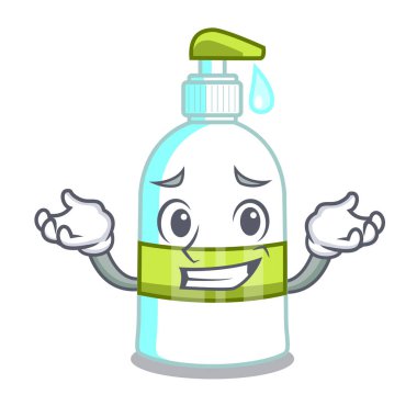 Bir çizgi film sepet vektör çizim içinde sıvı sabun sırıtarak